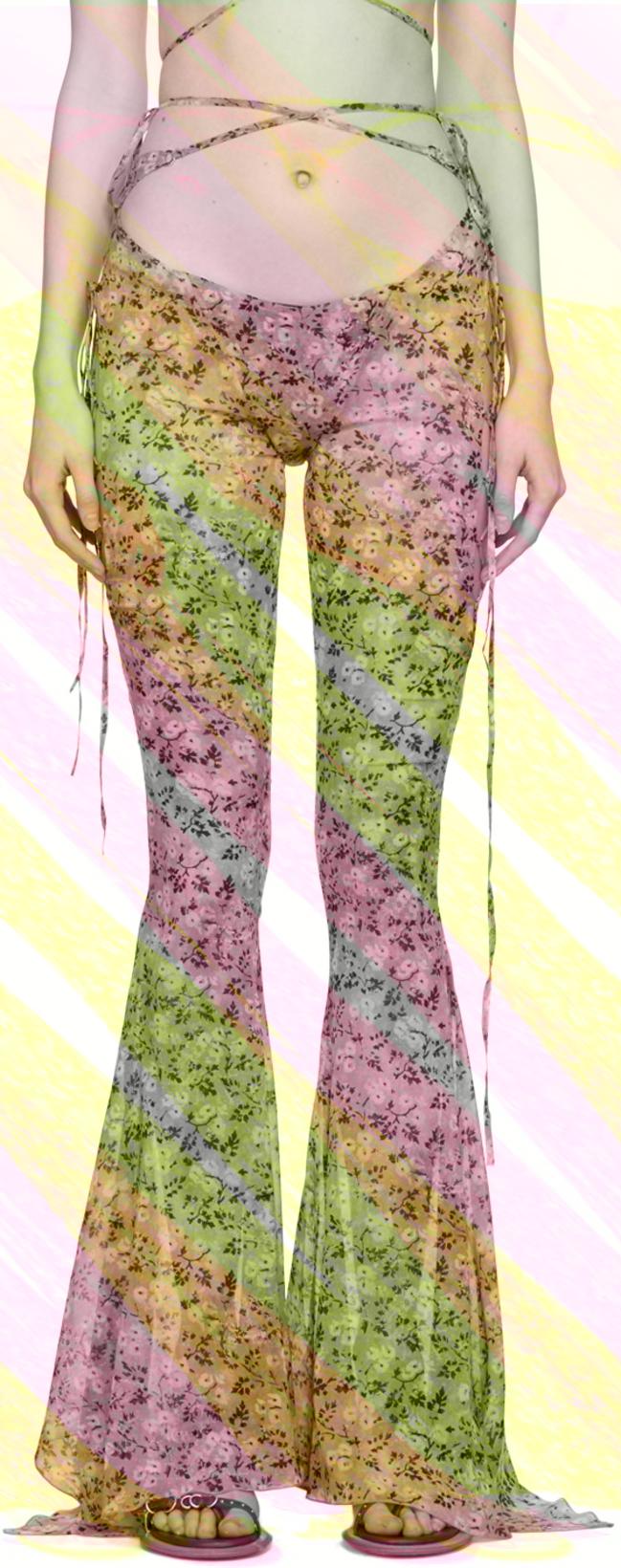 Beige Glimmer Trousers by KNWLS