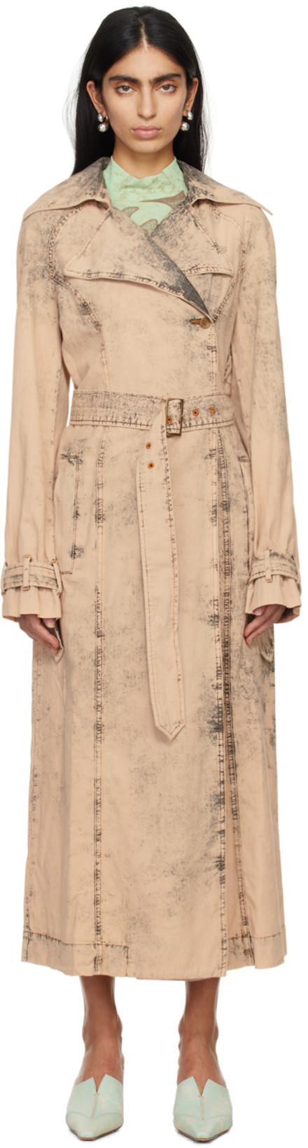 Beige Issa Trench Coat by KNWLS