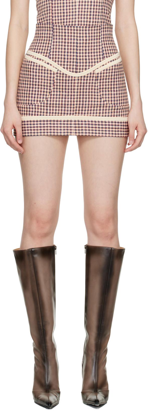 Beige Neo Miniskirt by KNWLS