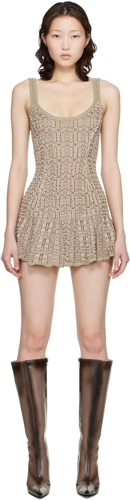 Beige & Pink Vanice Dress by KNWLS