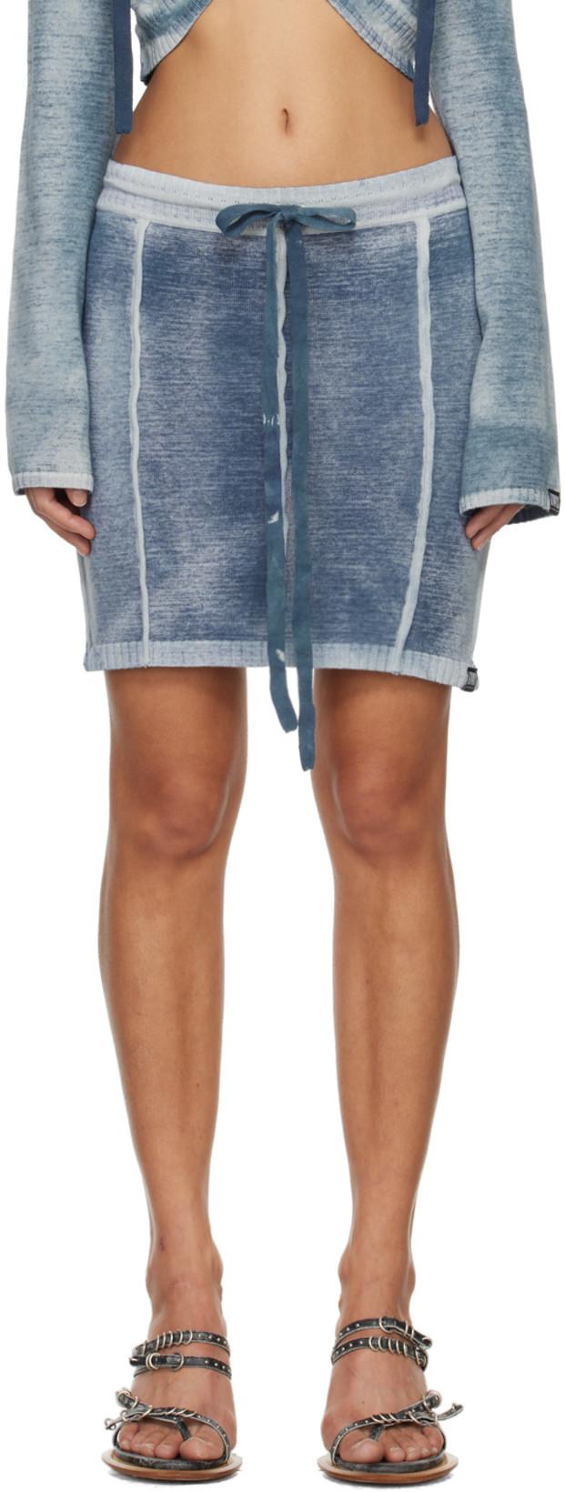 Blue Enyo Miniskirt by KNWLS