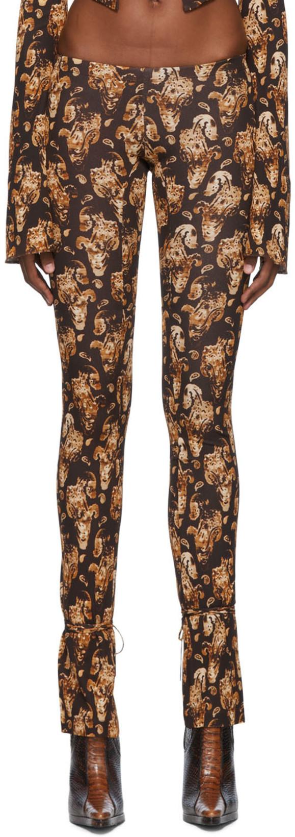 Brown Perse Trousers by KNWLS
