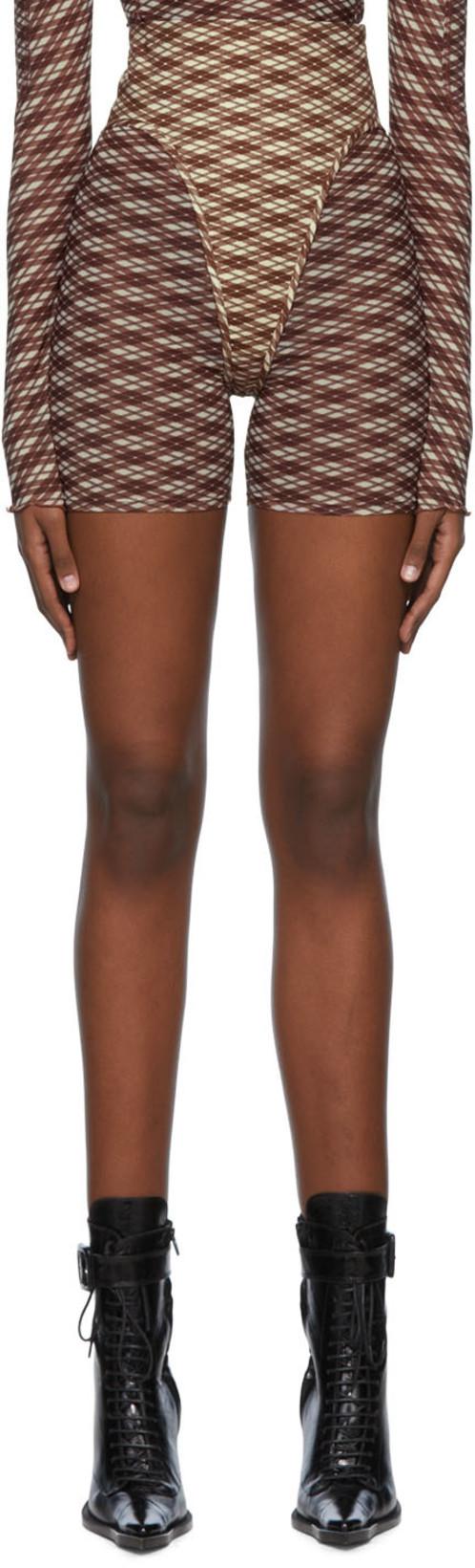Brown Scythe Shorts by KNWLS