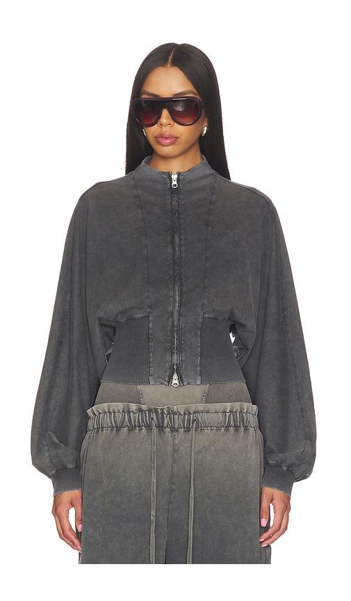 KNWLS Haze Zip-Up in Charcoal by KNWLS
