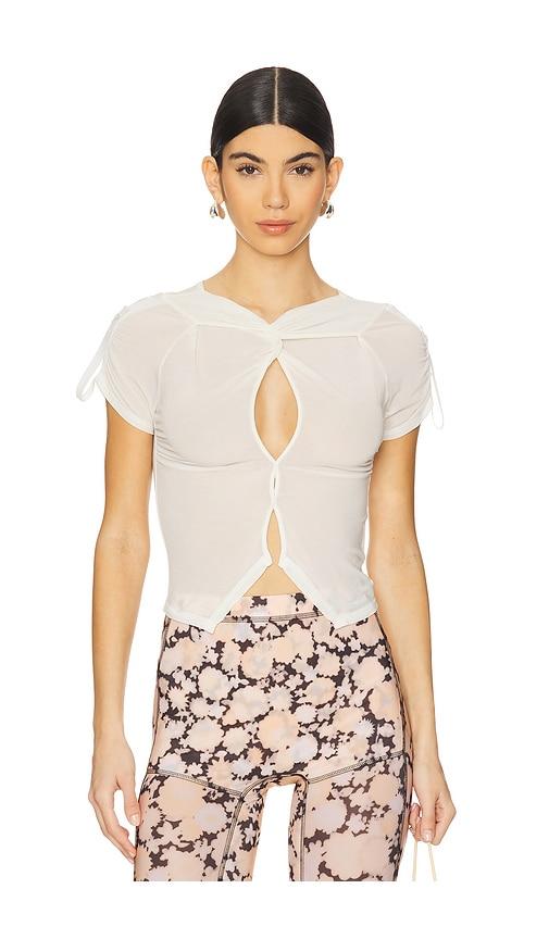 KNWLS Twist Top in White by KNWLS
