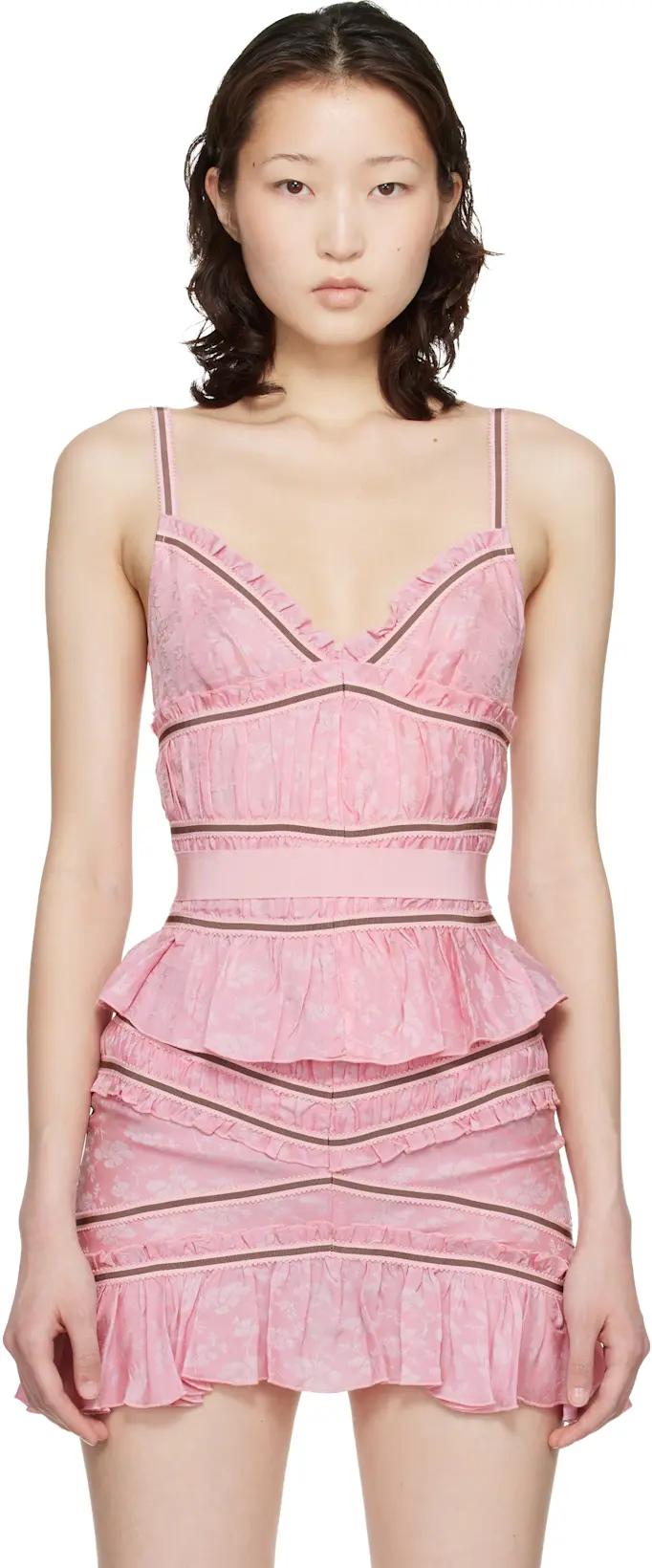SSENSE Exclusive Pink Freya Camisole by KNWLS