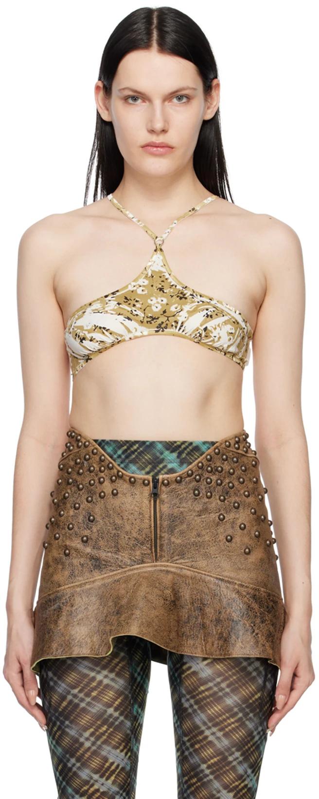 Yellow & Black CHK Bra by KNWLS