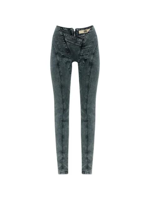 panelled zip-fastening jeans by KNWLS