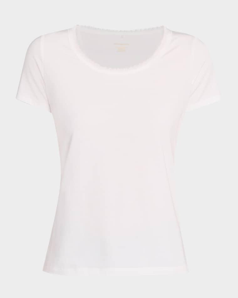 Ahava Cotton-Blend Scoopneck T-Shirt by KOBI HALPERIN