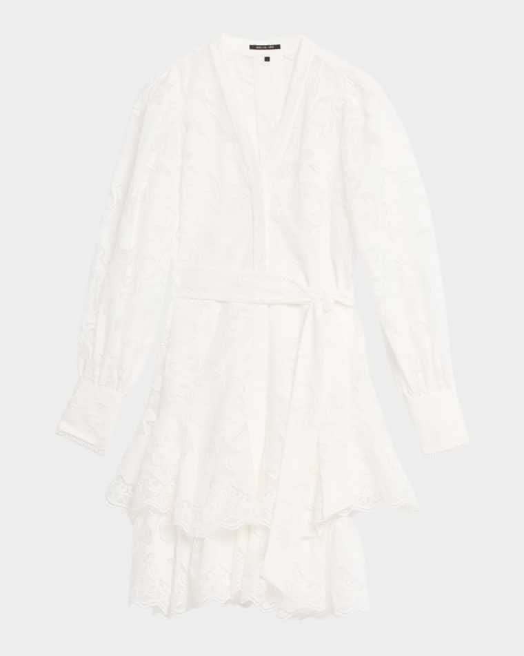 Gillian Floral Lace Shirtdress by KOBI HALPERIN