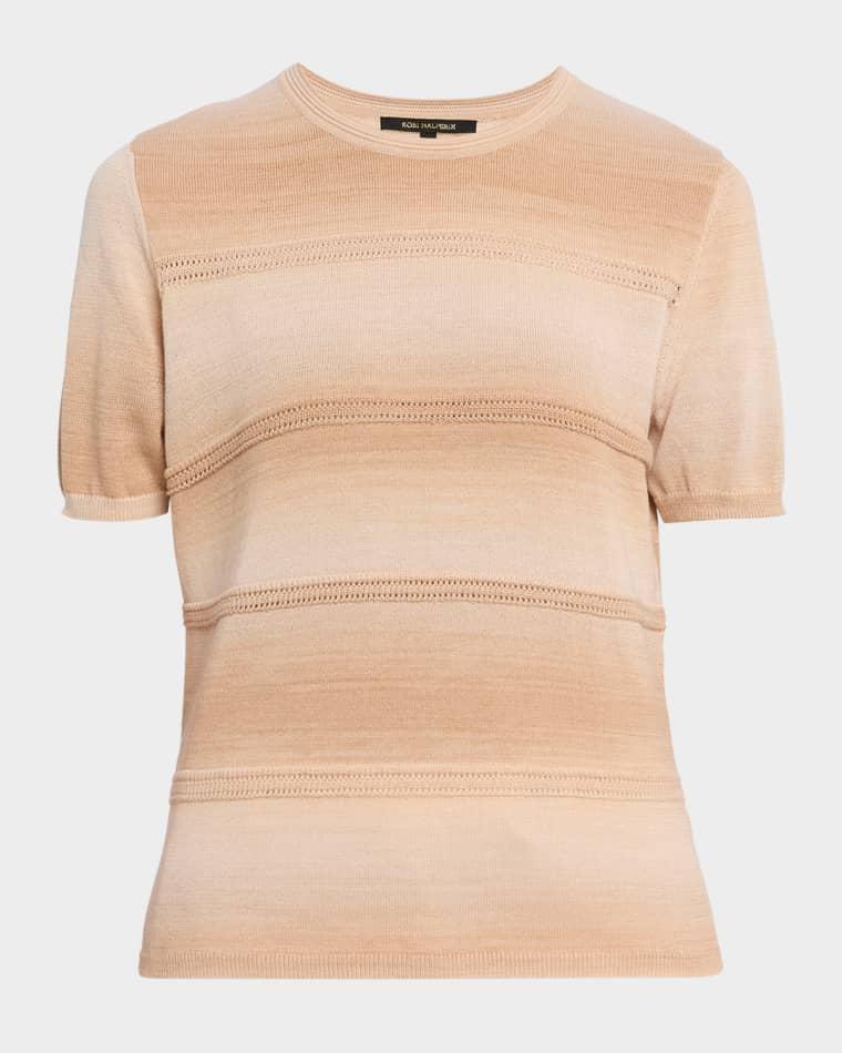 Hayden Striped Ombre Cotton Sweater by KOBI HALPERIN