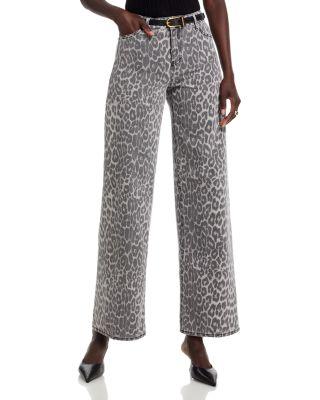 Joan Leopard Print Jeans in Natural Multi by KOBI HALPERIN