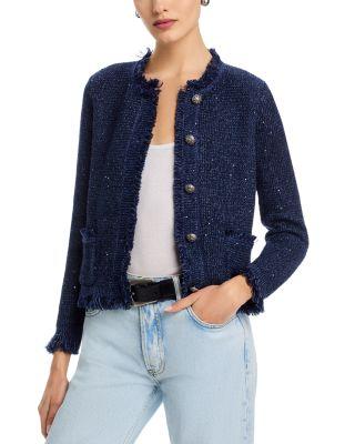 Kailey Metallic Knit Cardigan Sweater by KOBI HALPERIN