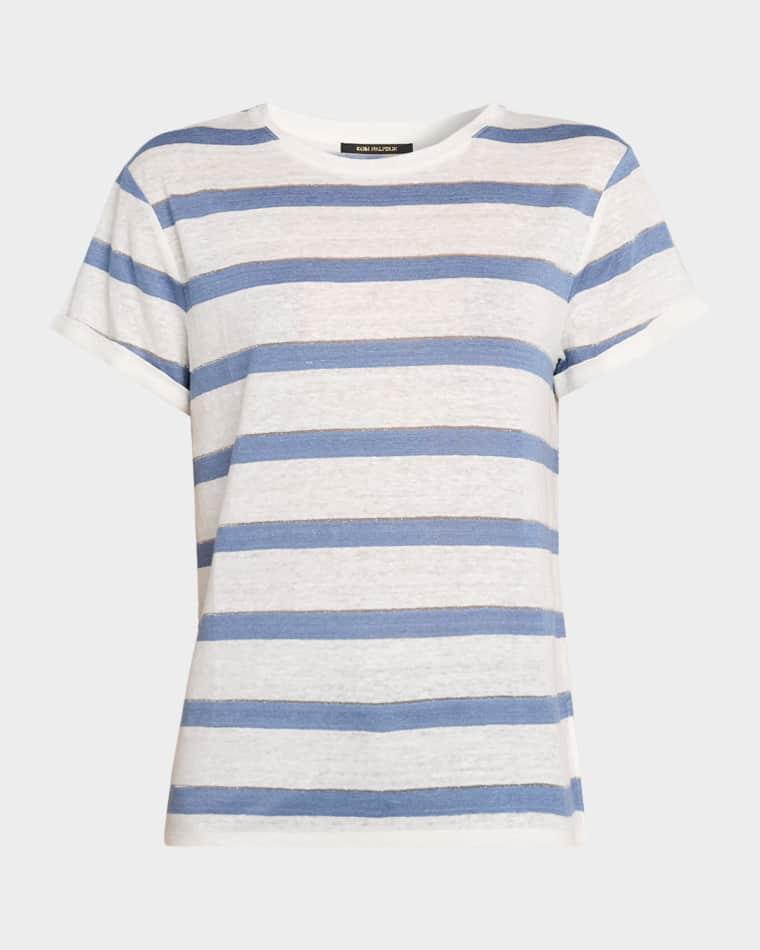 Kendall Striped Knit Tee by KOBI HALPERIN