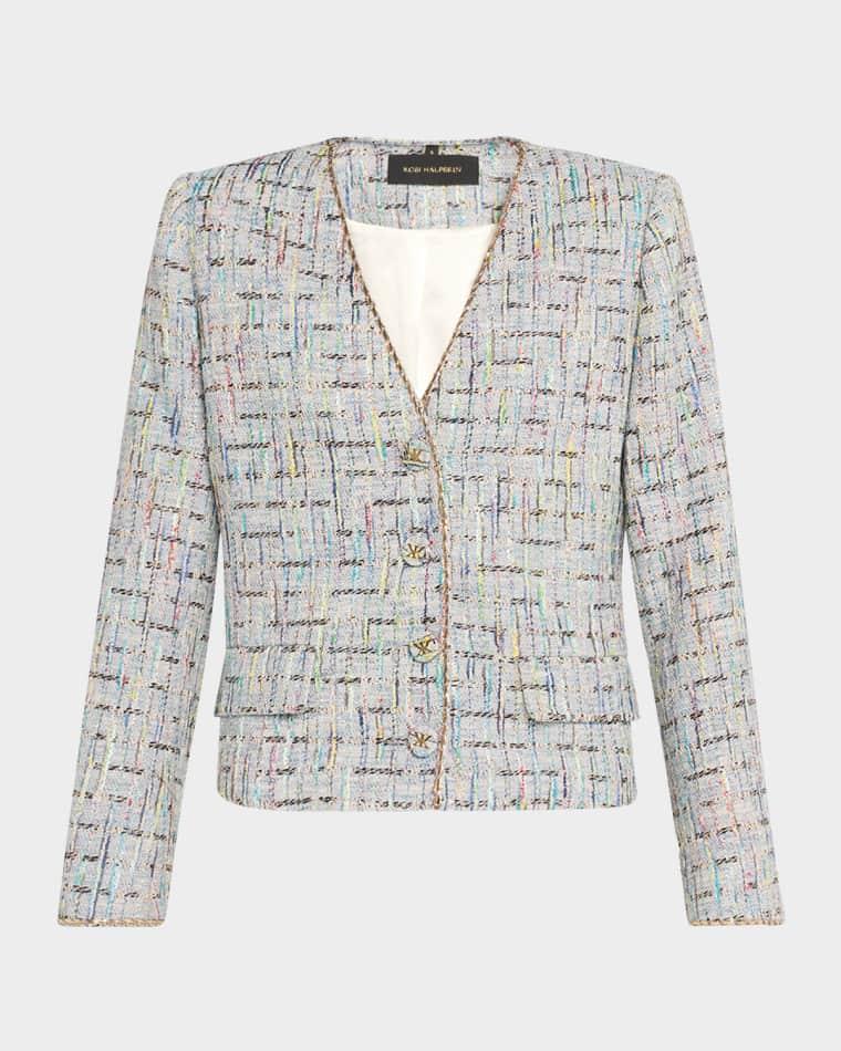 Lily Metallic-Trim Tweed Jacket by KOBI HALPERIN