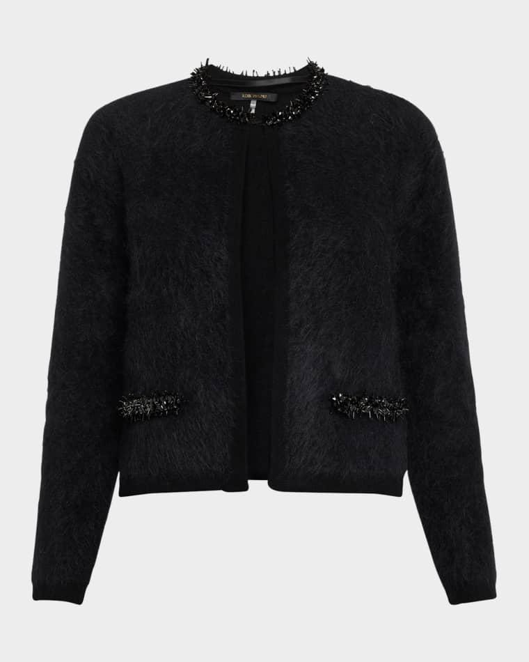 Madeline Fuzzy Bead-Trim Sweater by KOBI HALPERIN