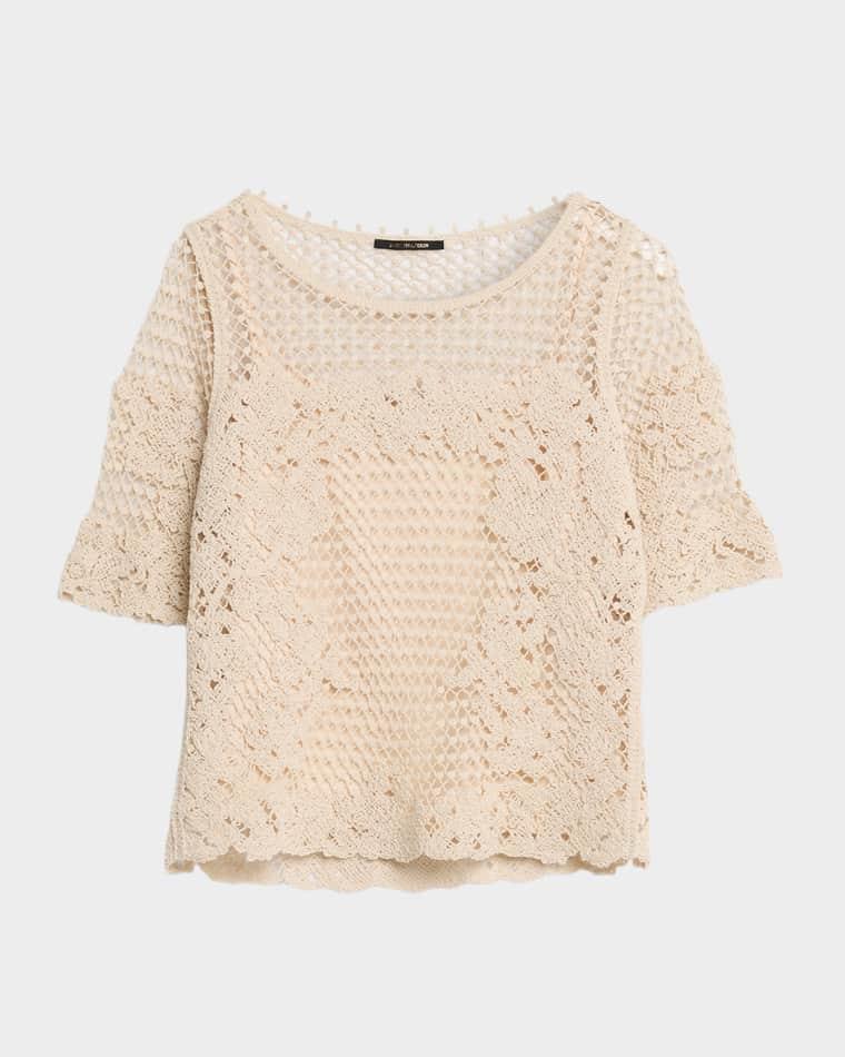 Magnolia Linen Scoopneck Blouse by KOBI HALPERIN