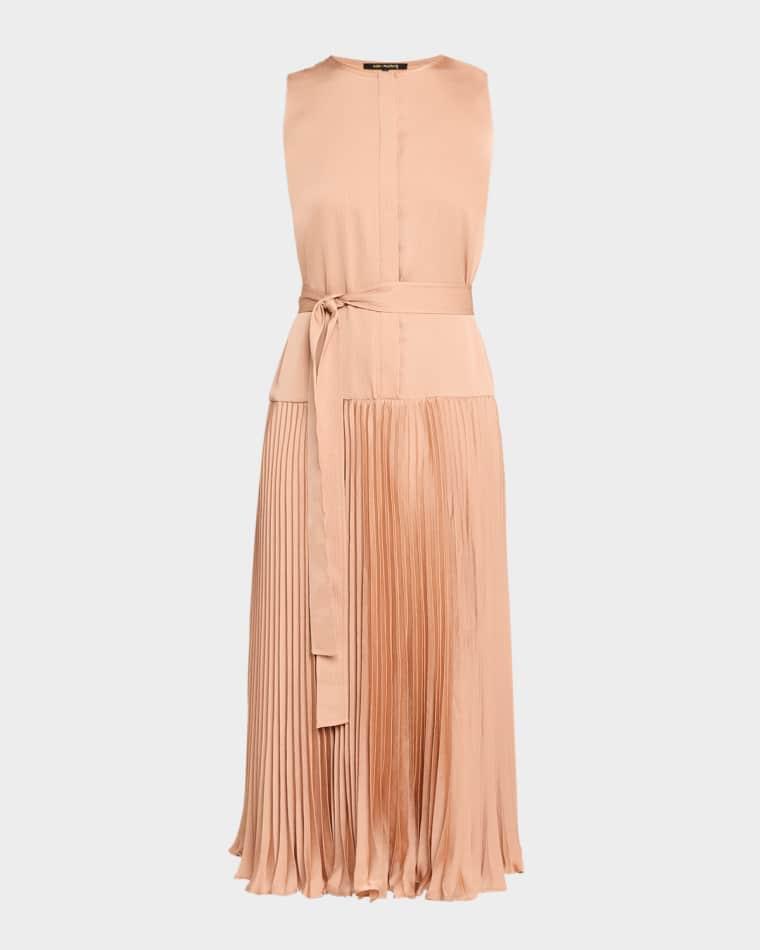 Maxine Sleeveless Accordion Pleated Midi Dress by KOBI HALPERIN