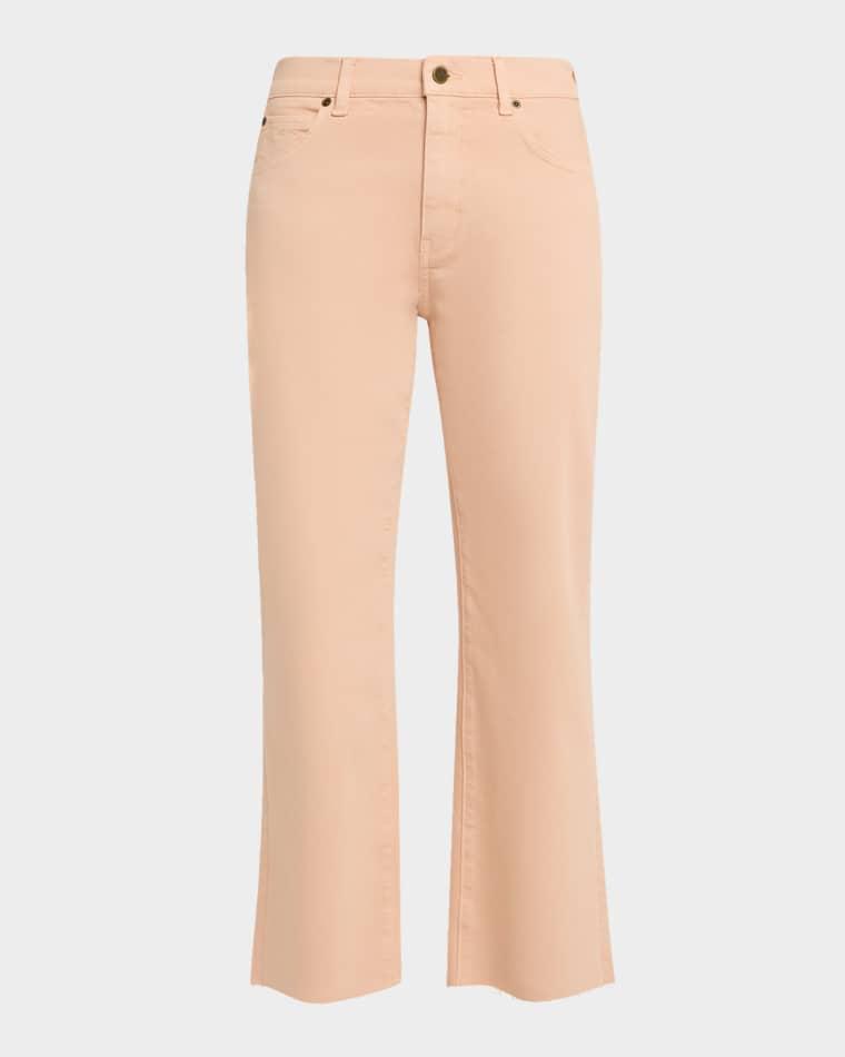 Mika Flare-Leg Raw Hem Crop Pants by KOBI HALPERIN