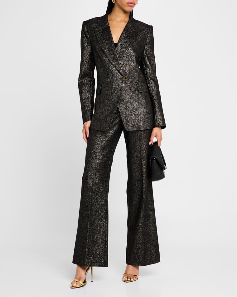 Misha Metallic Flare-Leg Pants by KOBI HALPERIN