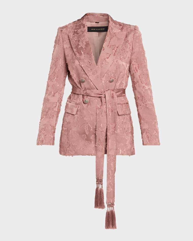 Nia Double-Breasted Jacquard Jacket by KOBI HALPERIN