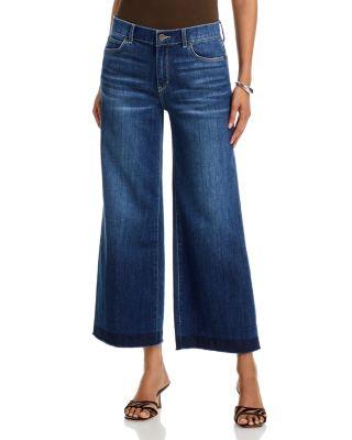 Rafaella High Rise Ankle Wide Leg Jeans in Medium Indigo by KOBI HALPERIN