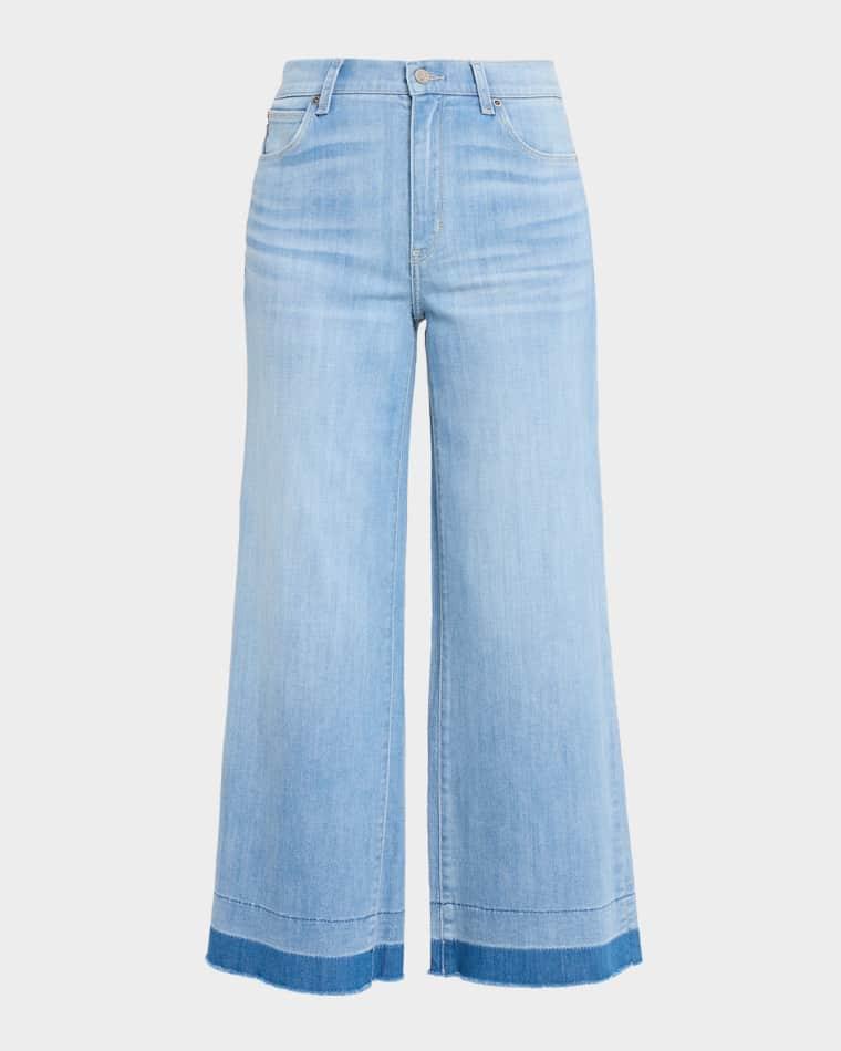 Rafaella Washed Denim Wide-Leg Cropped Jeans by KOBI HALPERIN