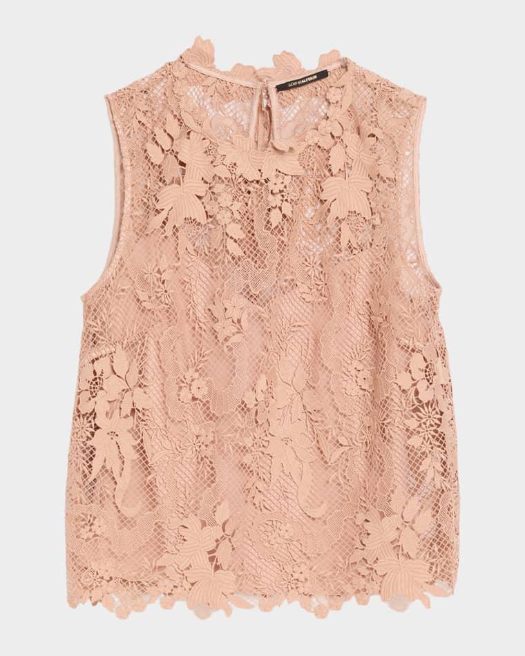 Rayne Sleeveless Botanical Garden Lace Blouse by KOBI HALPERIN