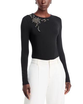 Sherrie Beaded Floral Top by KOBI HALPERIN
