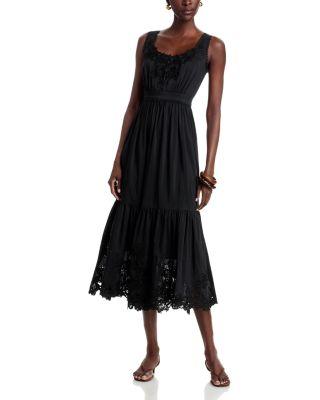Zuri Lace Trim Midi Dress by KOBI HALPERIN