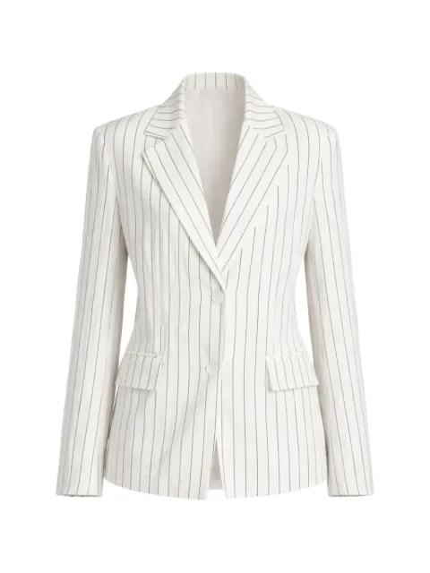 striped button-front blazer by KOCCA