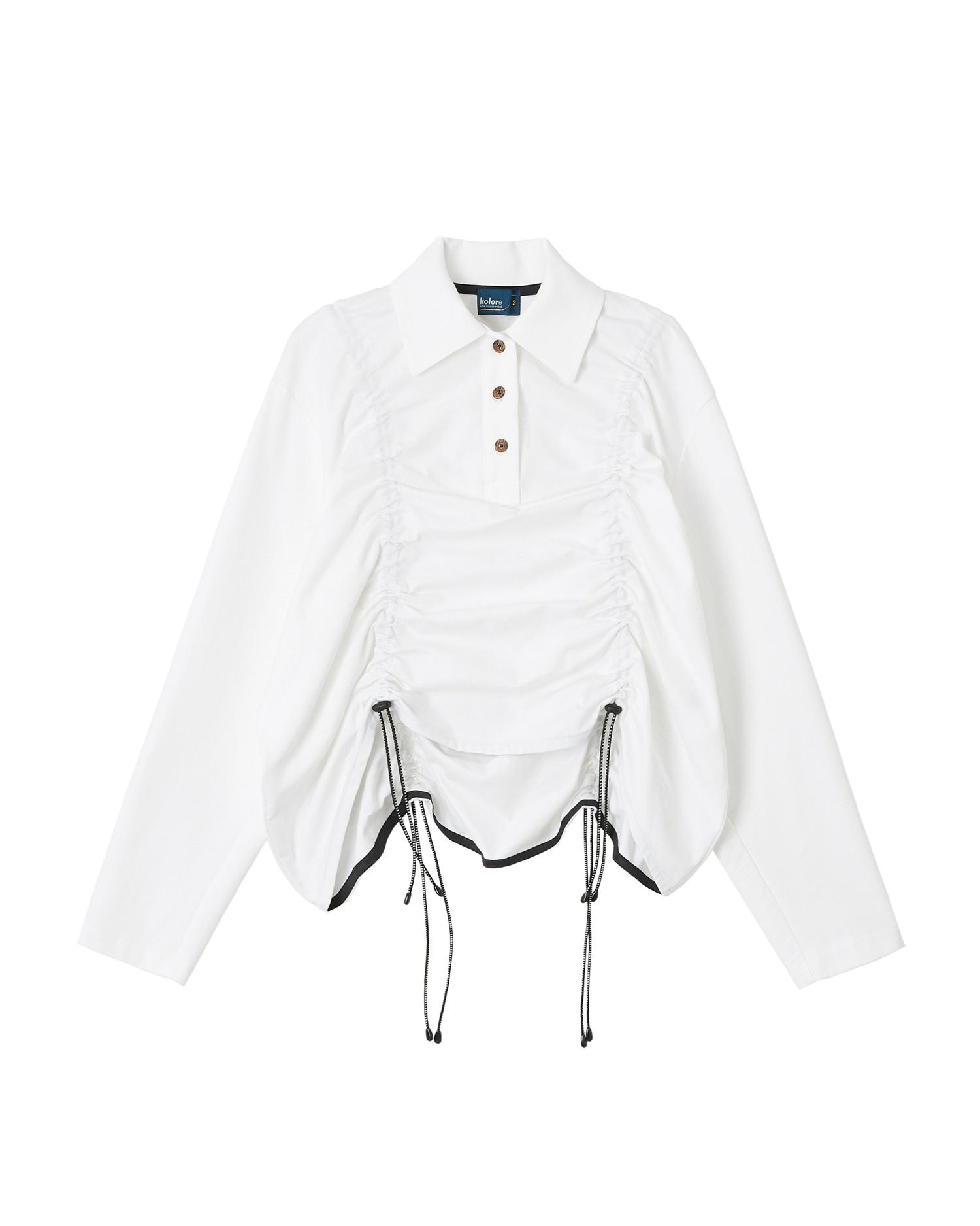 Ruched polo top by KOLOR