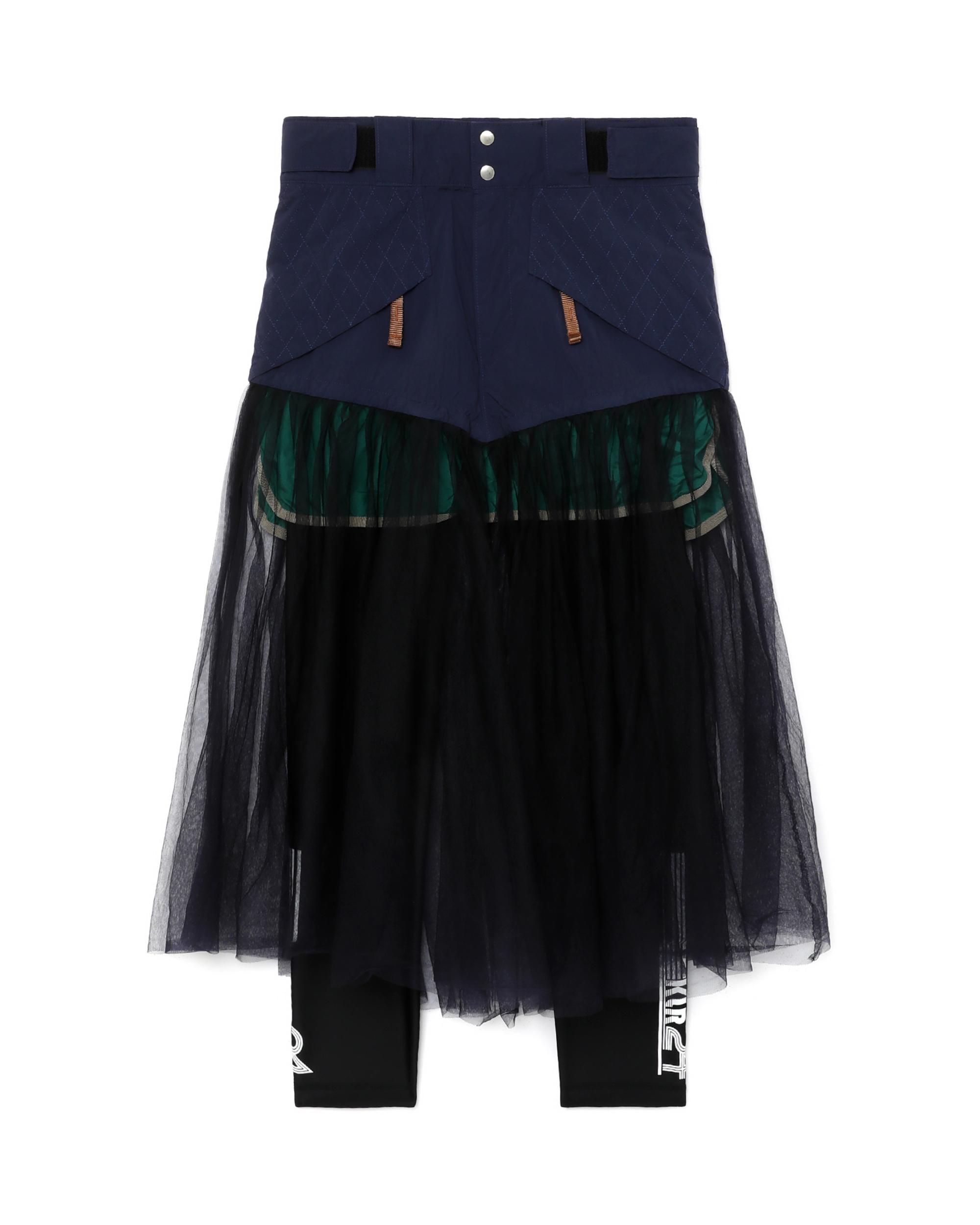 Sheer-panelled skirt with leggings by KOLOR