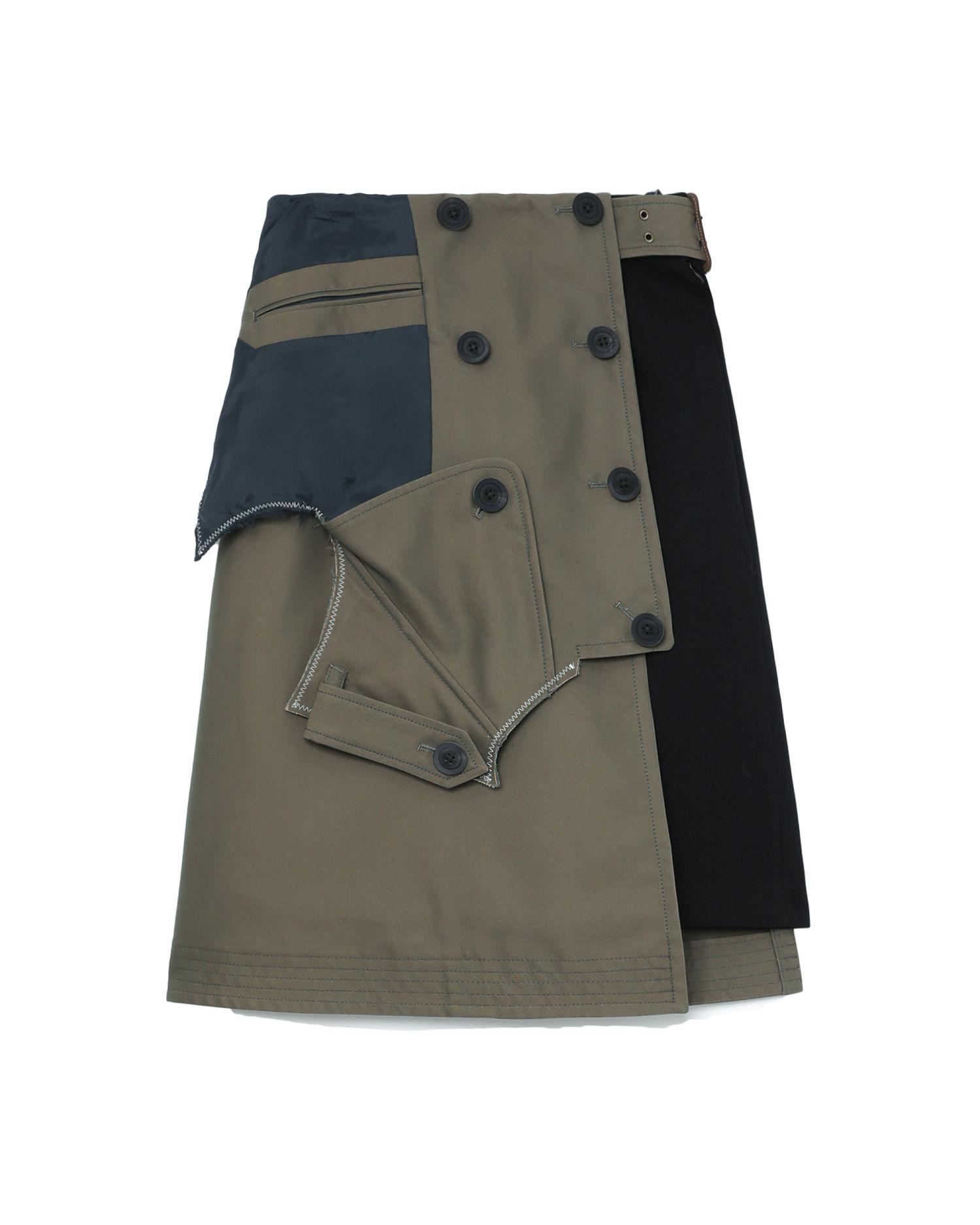 Trench coat wrap skirt by KOLOR