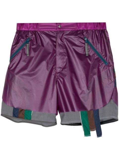 colour-block panelled shorts by KOLOR