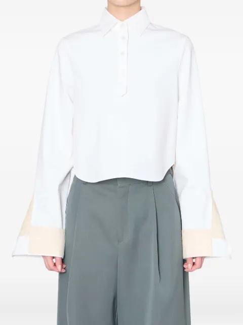 contrast-cuffs shirt by KOLOR