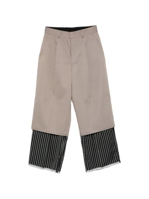 double layer tailored trousers by KOLOR