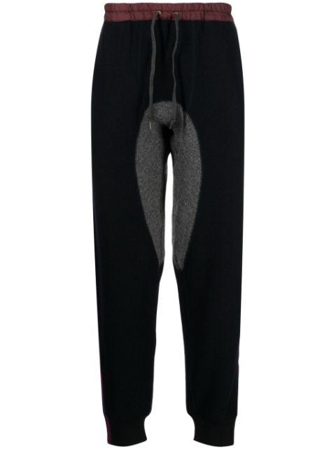 drawstring-waistband knitted trousers by KOLOR