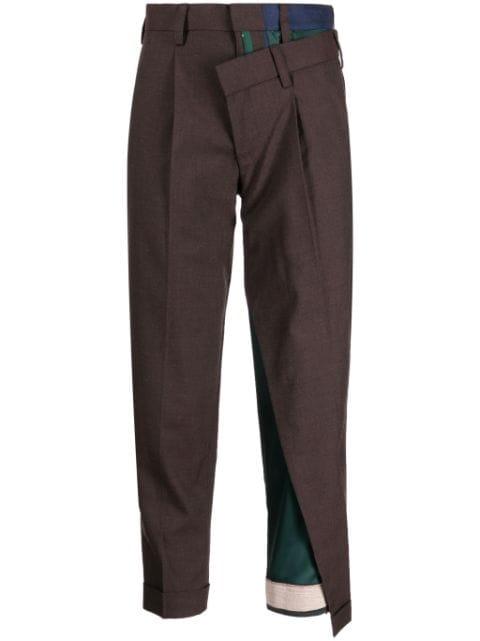 high-waisted cropped trousers by KOLOR