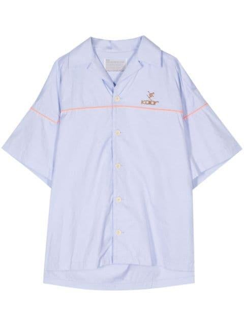 logo-embroidered cotton shirt by KOLOR