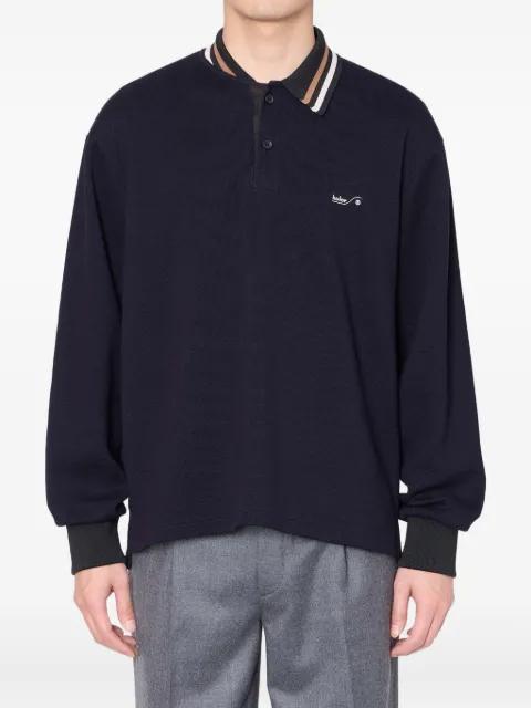 long-sleeve logo-embroidered sweater by KOLOR