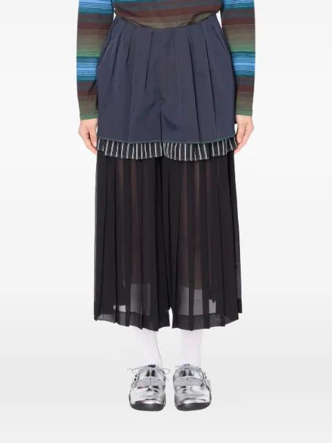 pleated palazzo pants by KOLOR