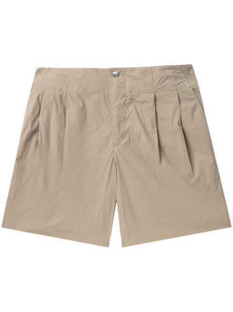 pleated tailored shorts by KOLOR