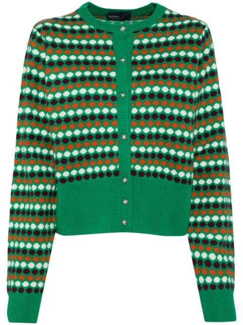 polka-dot cashmere cardigan by KOLOR