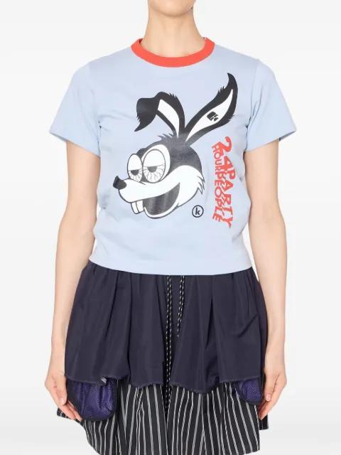 rabbit-print T-shirt by KOLOR