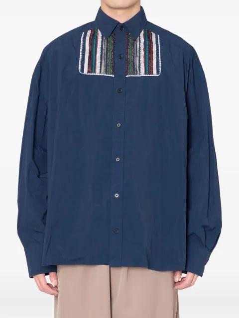 ribbon-embellished shirt by KOLOR