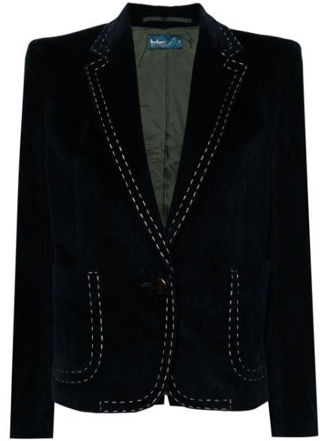 stitch-detail corduroy blazer by KOLOR