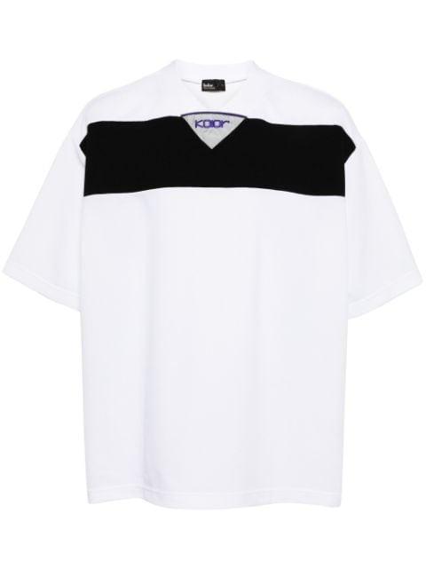 stripe-detail jersey T-shirt by KOLOR