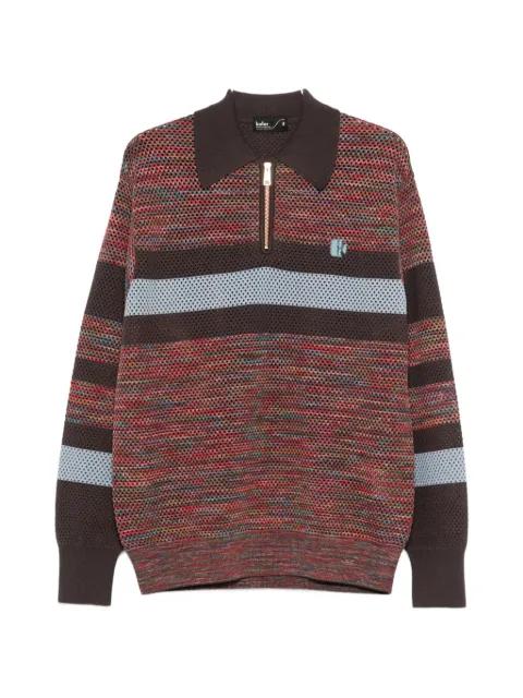 striped zip-up sweater by KOLOR