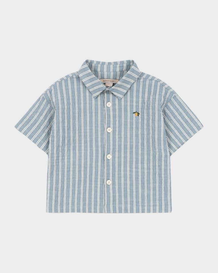 Boy's Elliot Striped Cotton Seersucker Shirt by KONGES SLOJD